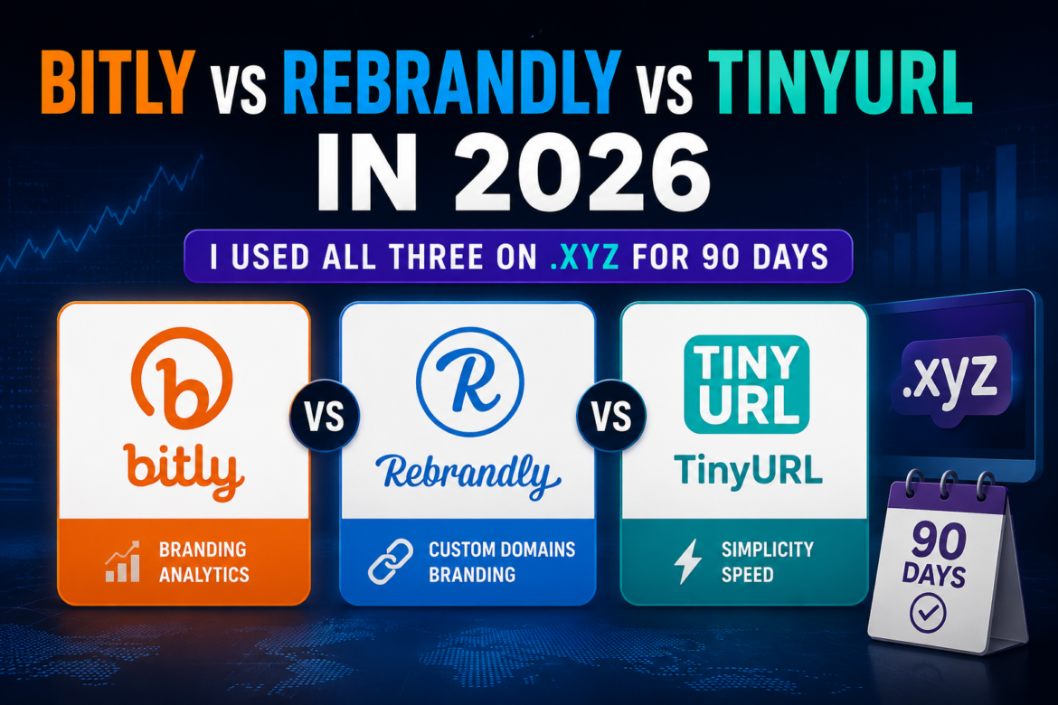 Bitly vs Rebrandly vs TinyURL in 2026 I Used All Three on .xyz for 90 Days